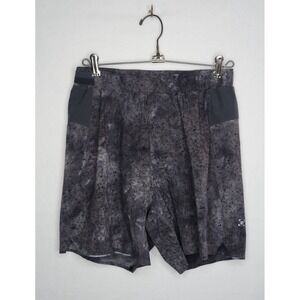 Lululemon Surge Short *Liner 6" Antiqued Diamond Dye White Blue Multi S Sporty